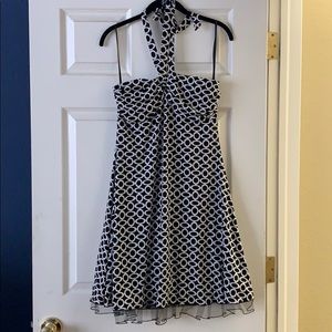 Black white polka dot dress